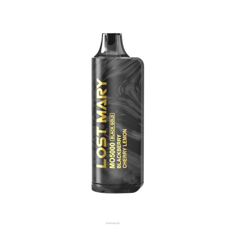LOST MARY MO5000 Black Gold Disposable 10mL X6881 | Lost Mary Vape UK Blackberry Cherry Lemon - Click Image to Close