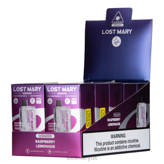 Raspberry Lemonade Lost Mary Online UK - LOST MARY OS5000 Luster THZJ60