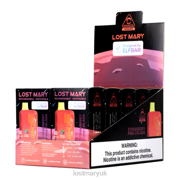 Strawberry Pina Colada Lost Mary Online UK - LOST MARY OS5000 THZJ70 - Click Image to Close