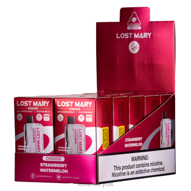 Strawberry Watermelon Lost Mary Tappo UK - LOST MARY OS5000 Luster THZJ73 - Click Image to Close