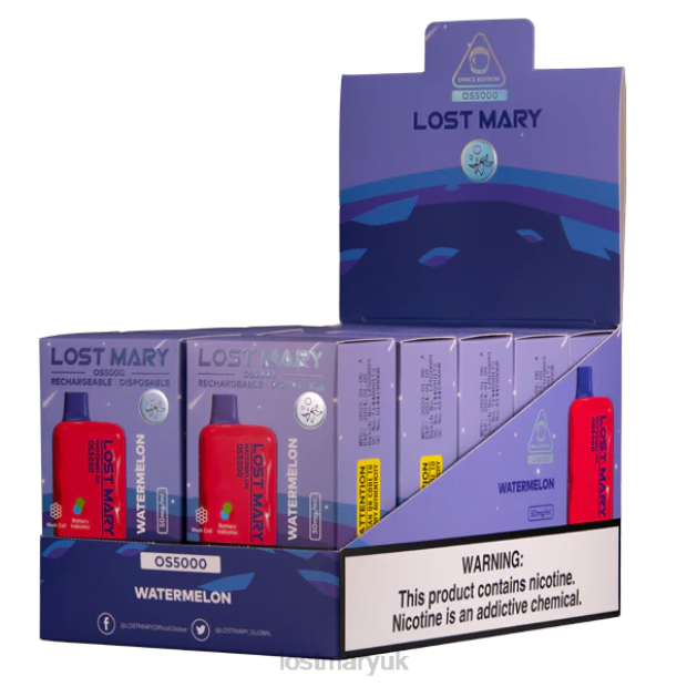Watermelon Lost Mary Online UK - LOST MARY OS5000 THZJ80 - Click Image to Close
