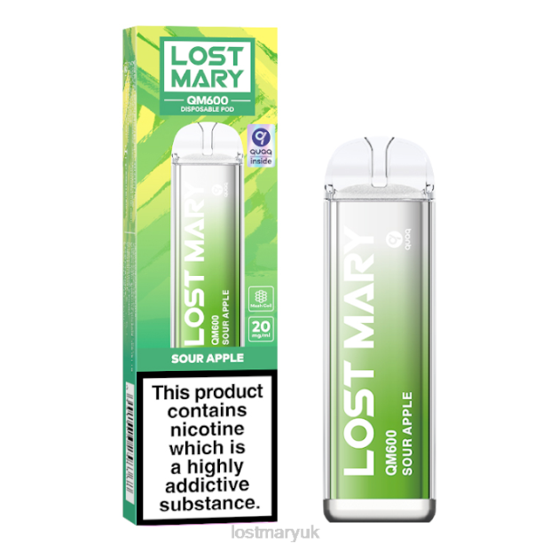 Sour Apple Lost Mary UK - LOST MARY QM600 Disposable Vape THZJ165 - Click Image to Close